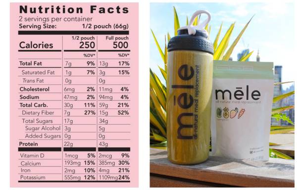 Mele Shakes Nutrition Facts Collage Mele Shakes Nutrition Facts Collage