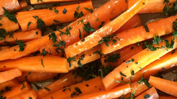 Roasted carrots with herbs. Roasted carrots with herbs.